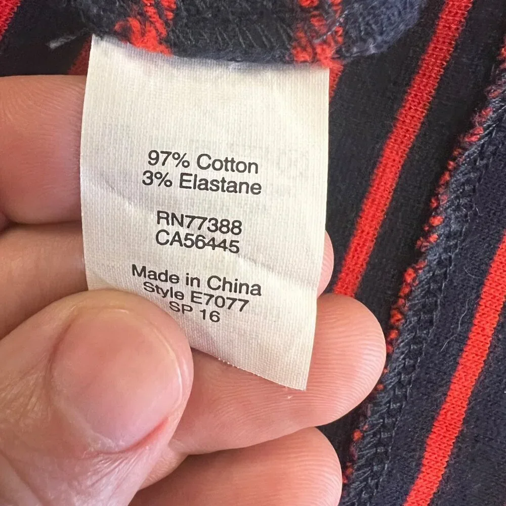 J.Crew Women's Striped Shift Dress Navy/Orange Size XS
